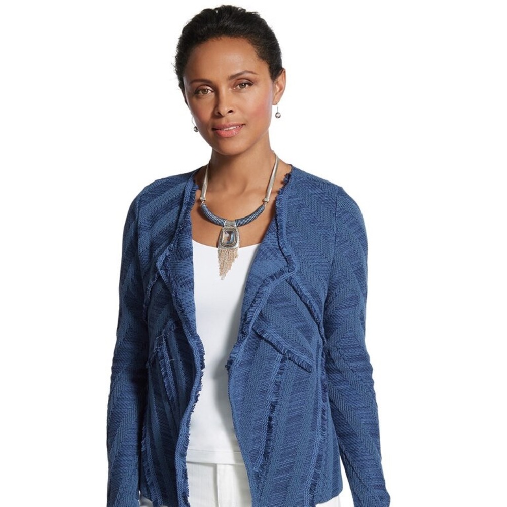 CHICO’S Macie Cardigan Blue 0 Small